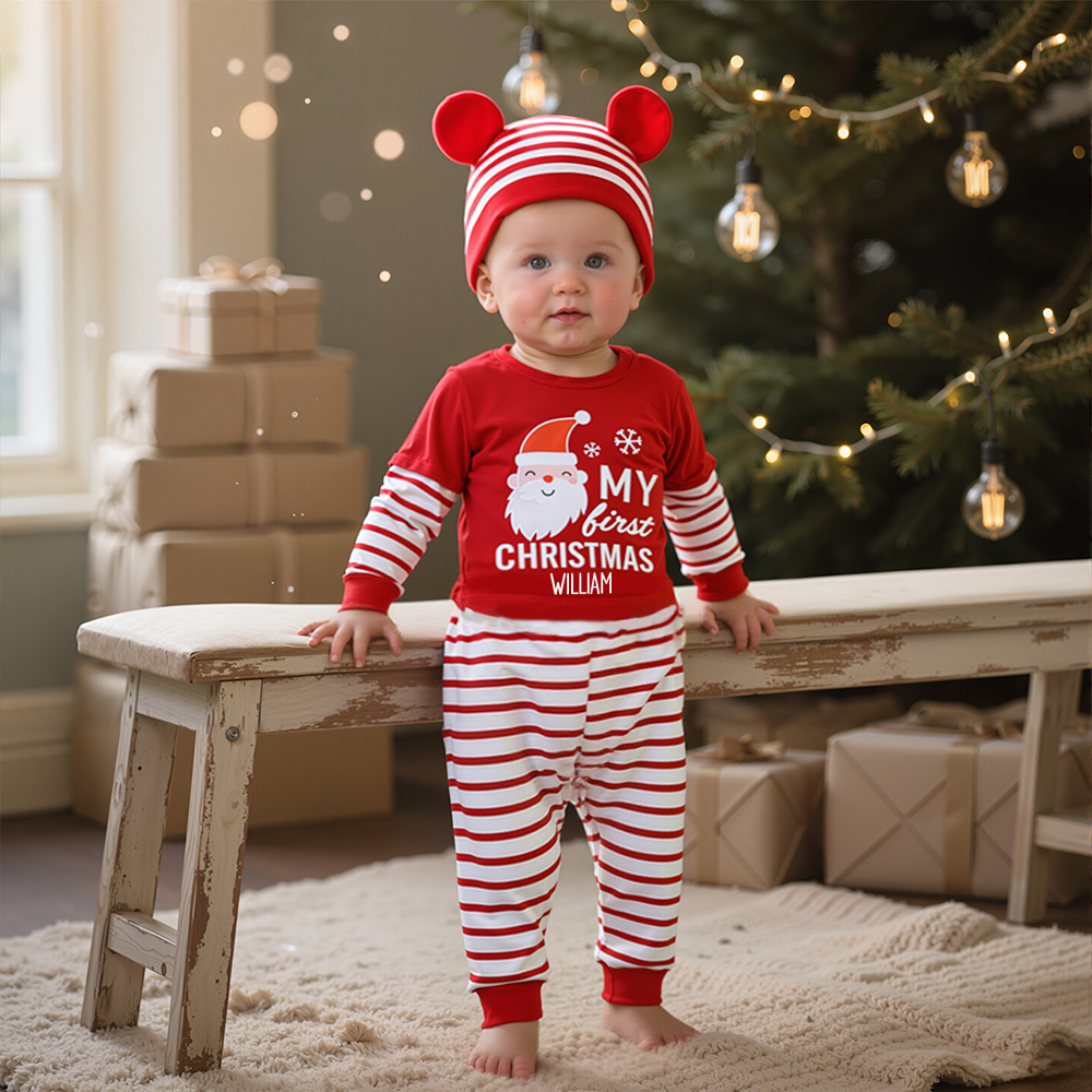 Personalized Baby Christmas 3pcs Outfit Set | MCGift158