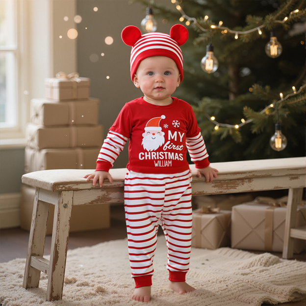 Personalized Baby Christmas 3pcs Outfit Set | MCGift158