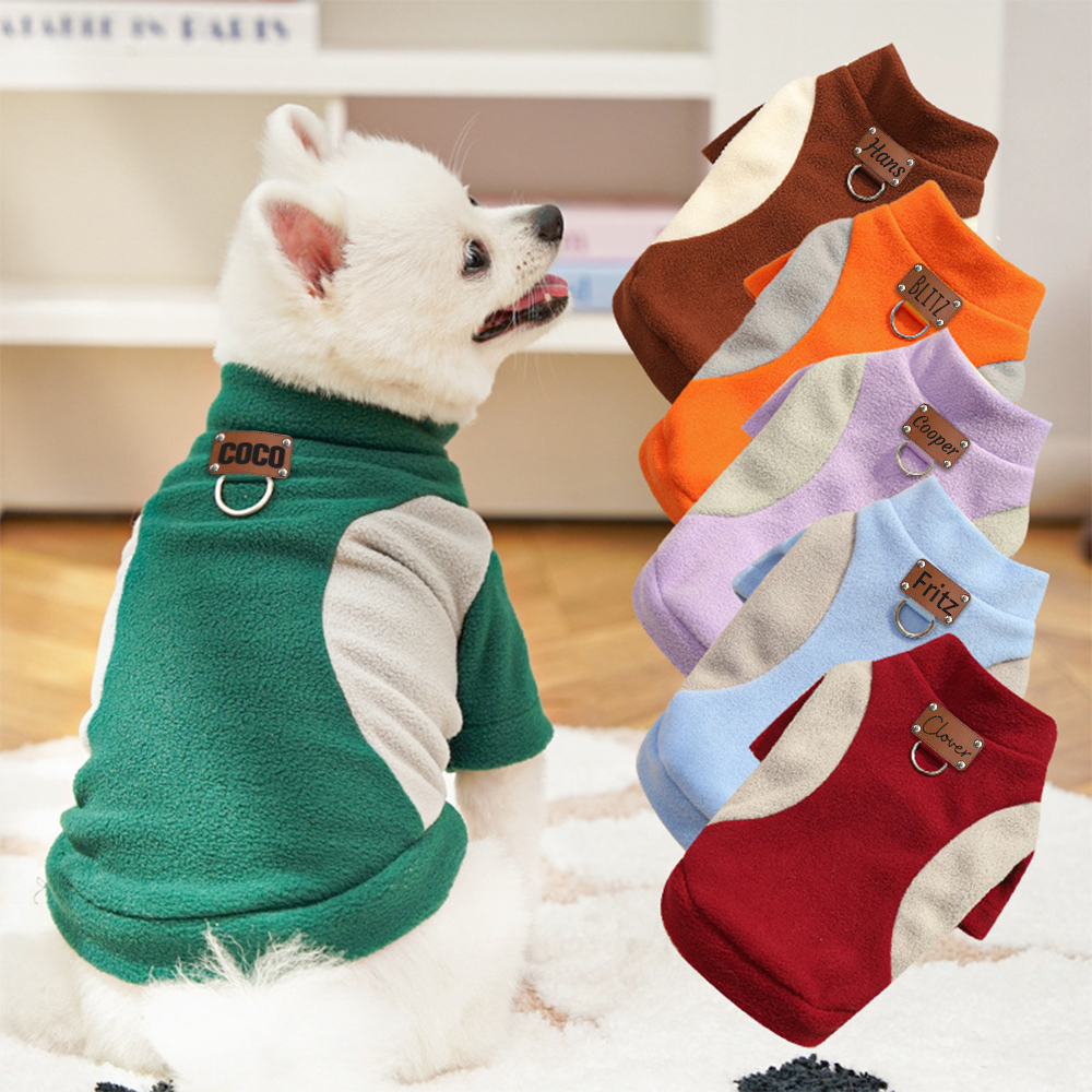 Personalized Leather Patch Pets Color Sweatshirts | BKPet225