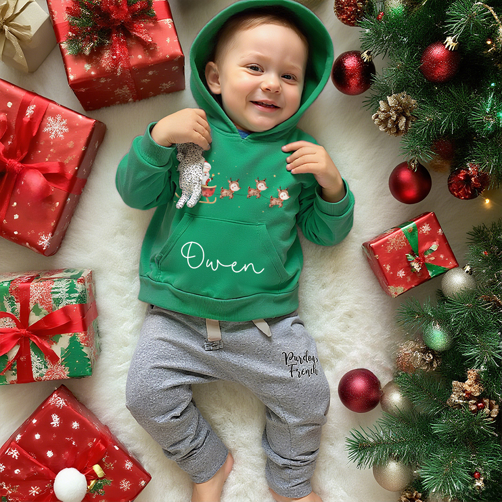 Personalized Kids Funny Christmas Hoodie | MCGift179