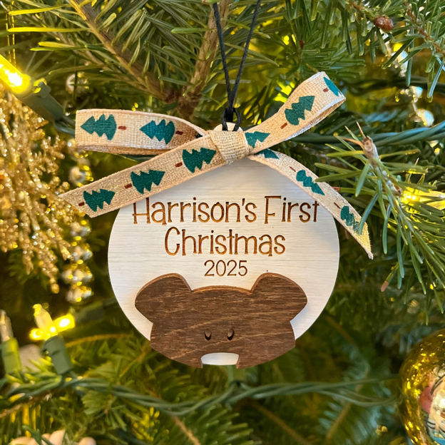 Personalized Wooden Baby's First Christmas Ornaments | MCGift187