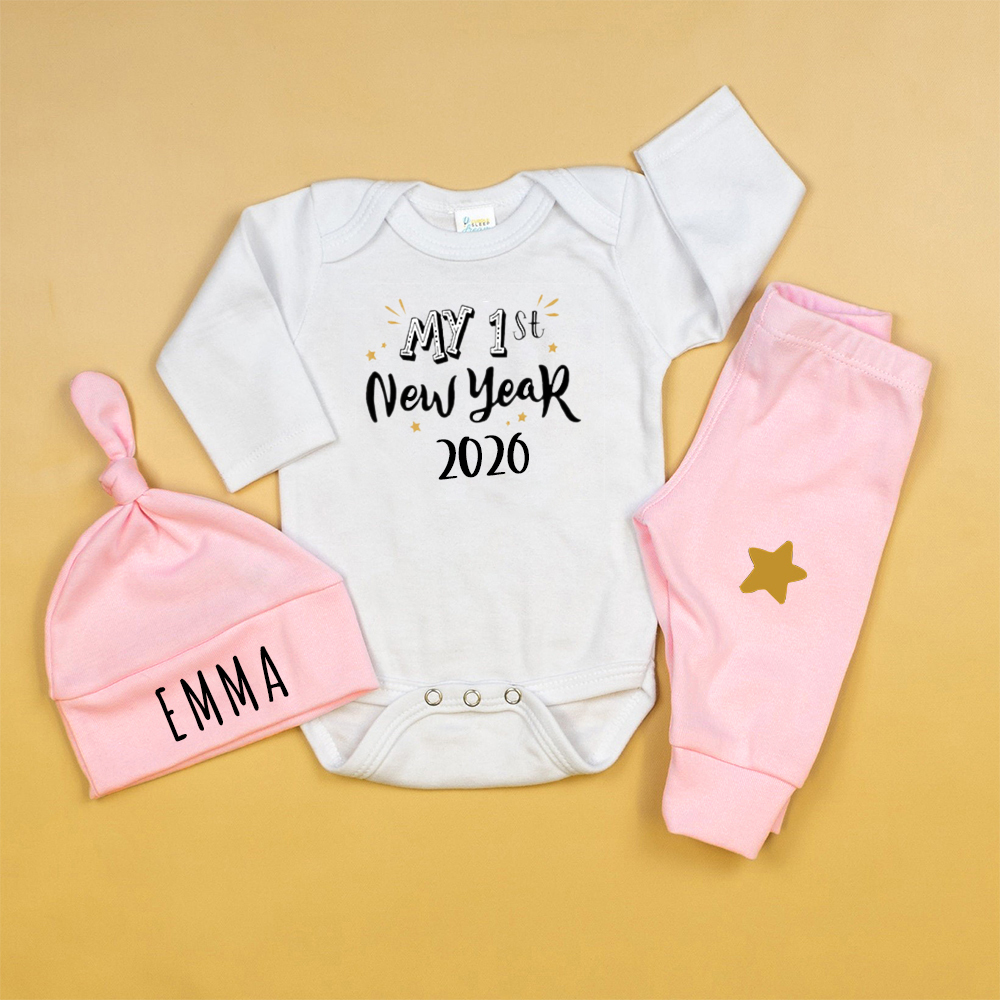 Personalized Baby 1st New Year's Outfit Set | CWBaby125