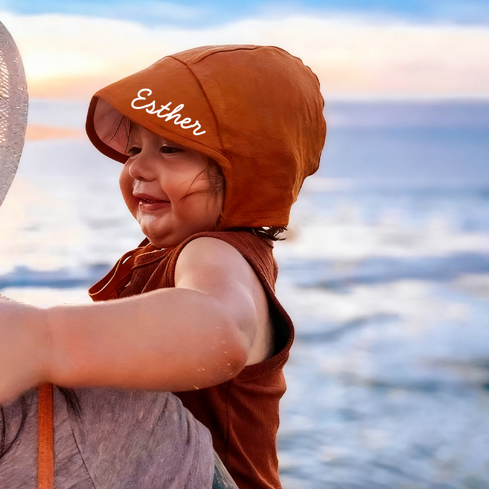 Personalized Organic Cotton Linen Sun Hat | HSKid75