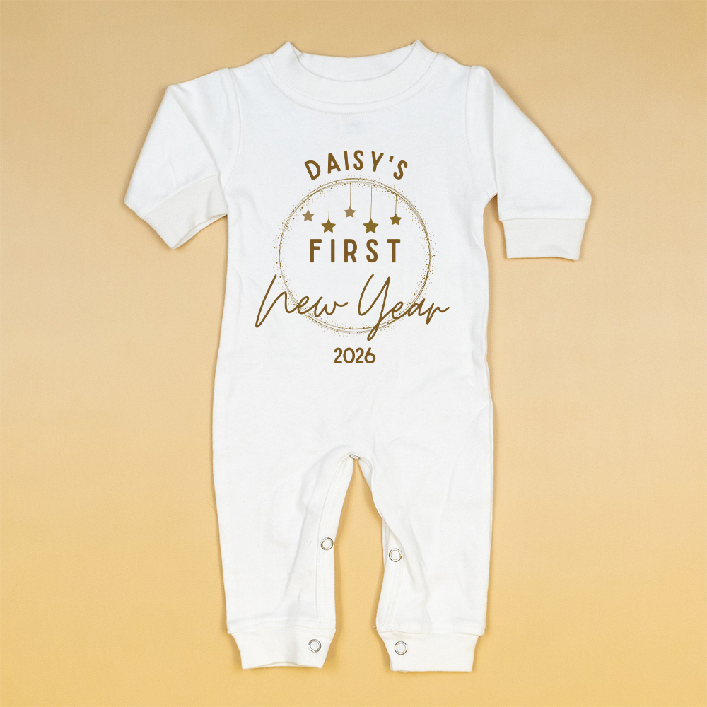 Personalized Baby 1st New Year Romper and Hat Set | CWBaby342