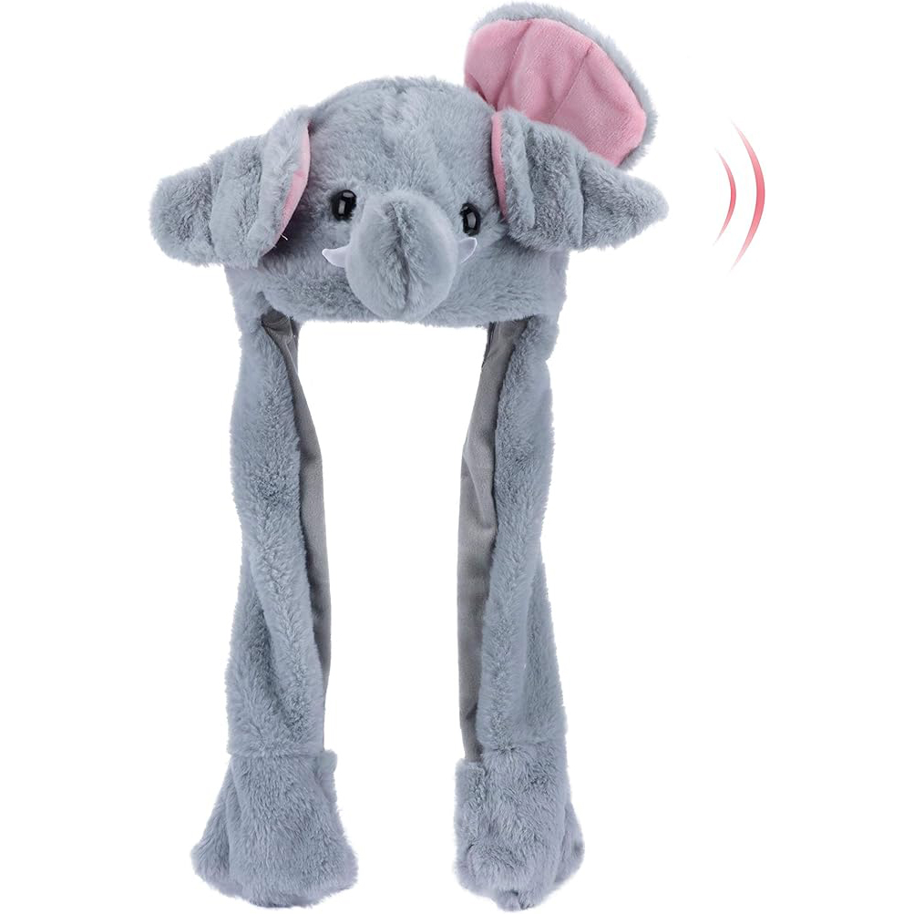Personalized Embroidery Funny Ears Moving Plush Hat | HSKid79