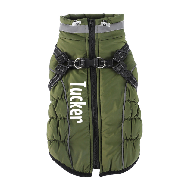 Personalized Pet Winter Warm Windproof Puffer Night-reflective suspender Jacket | BKPet266