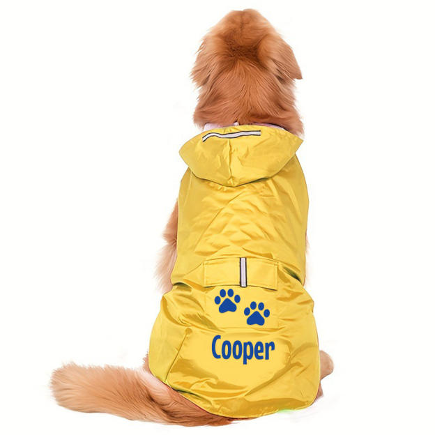Personalized Pets Waterproof and Reflective Raincoat | BKPet270