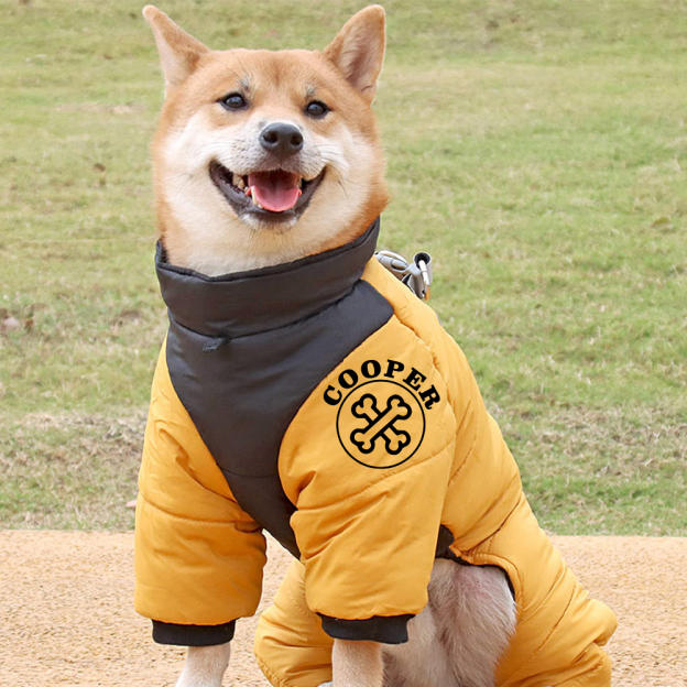 Personalized Pet Winter Warm Windproof Puffer Jacket | BKPet272