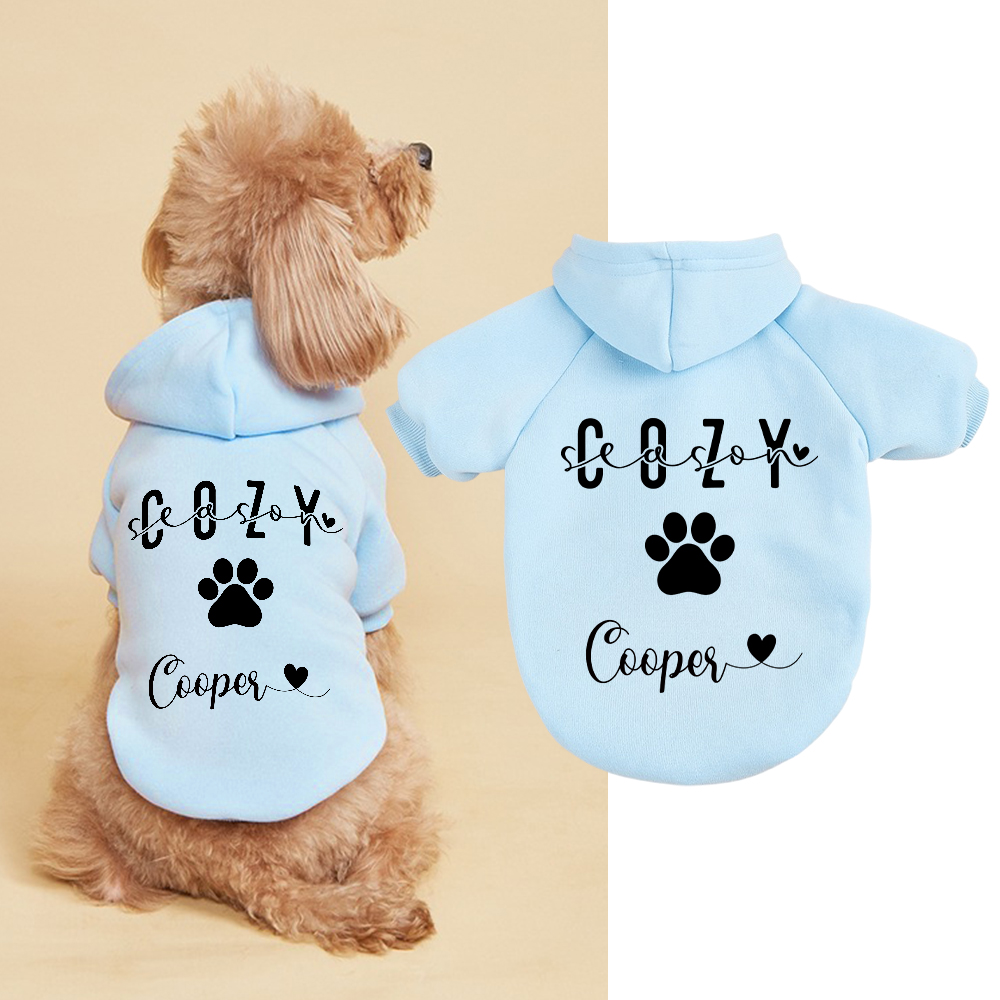 Personalized Cozy Season Warm Puppy Hoodie | BKPet282