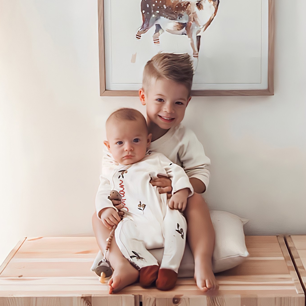 Personalized Baby Organic Soft Cotton Romper | CWBaby378