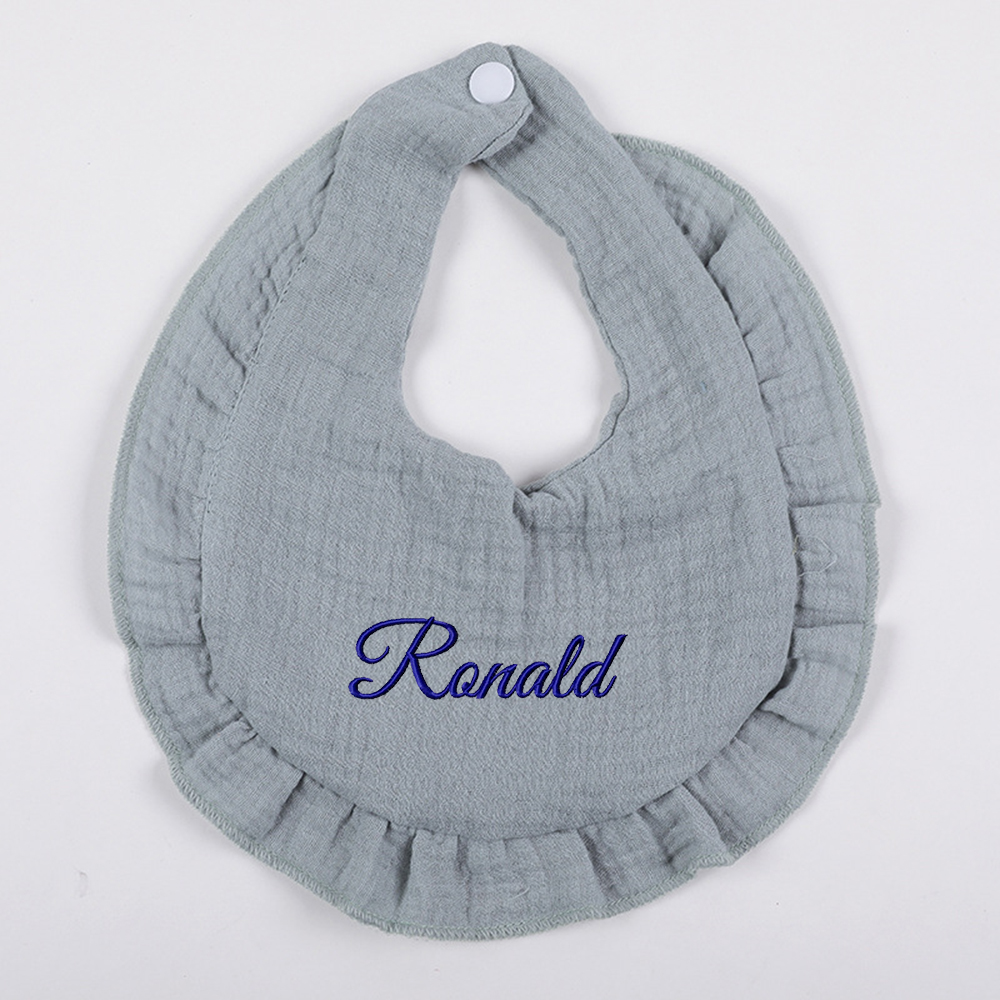 =Personalized Embroidered Baby Cotton Gauze Bibs | CWBaby59