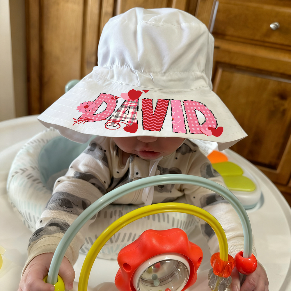 Personalized Valentine's Summer Sun Protection Bucket Hat | ValGift01