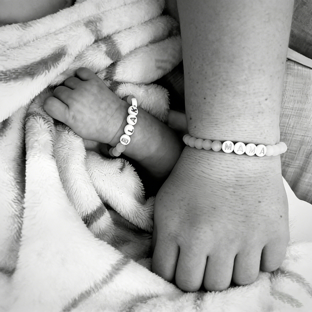 Personalized Baby Jewelry Rose Quartz Bracelet | CWBeach206