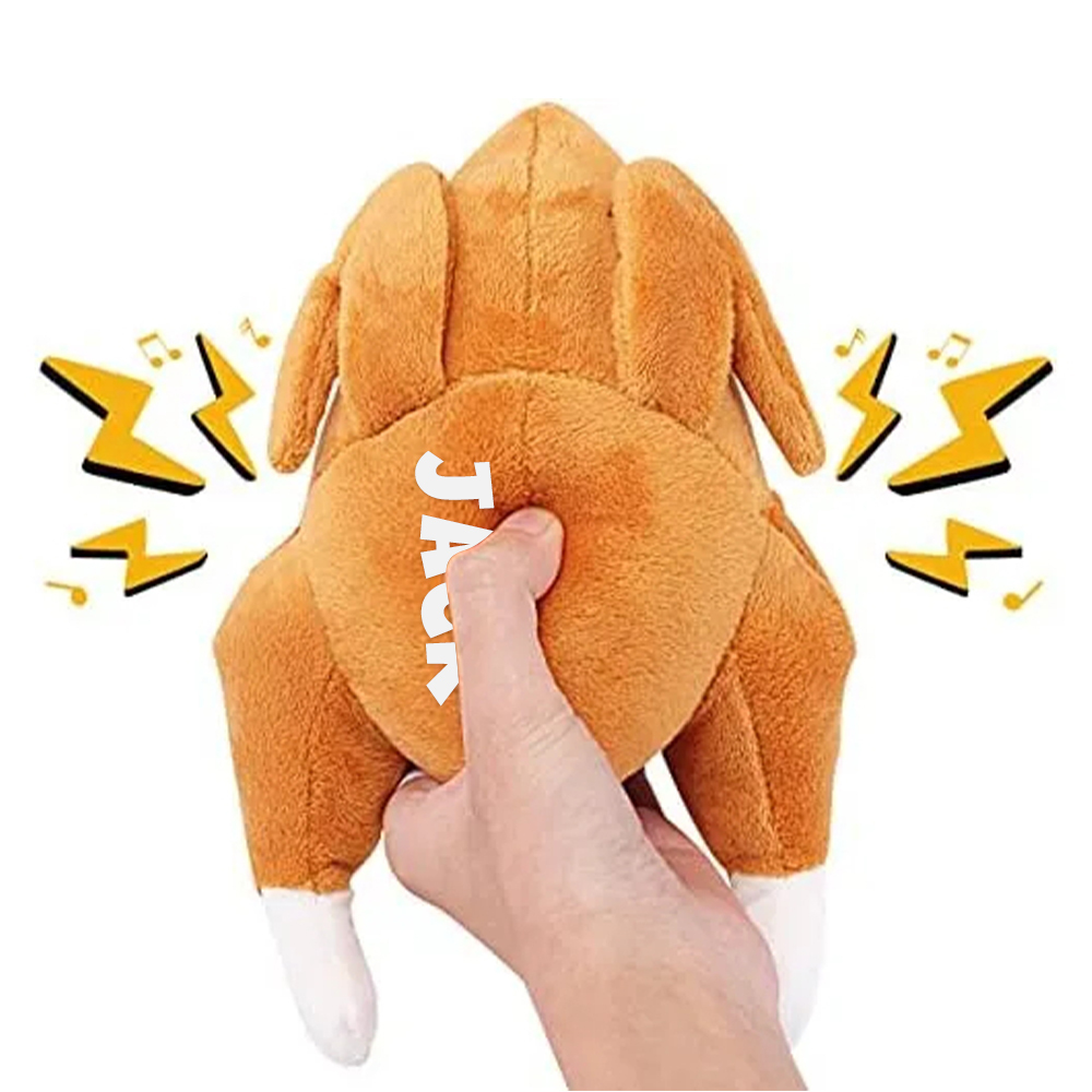 Personalized Funny Roast Chicken Pet Squeaky Toy | BKPet313