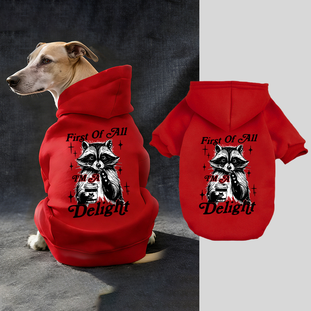 FIRST OF ALL I'M A DELIGHT Puppy Hoodie | BKPet321
