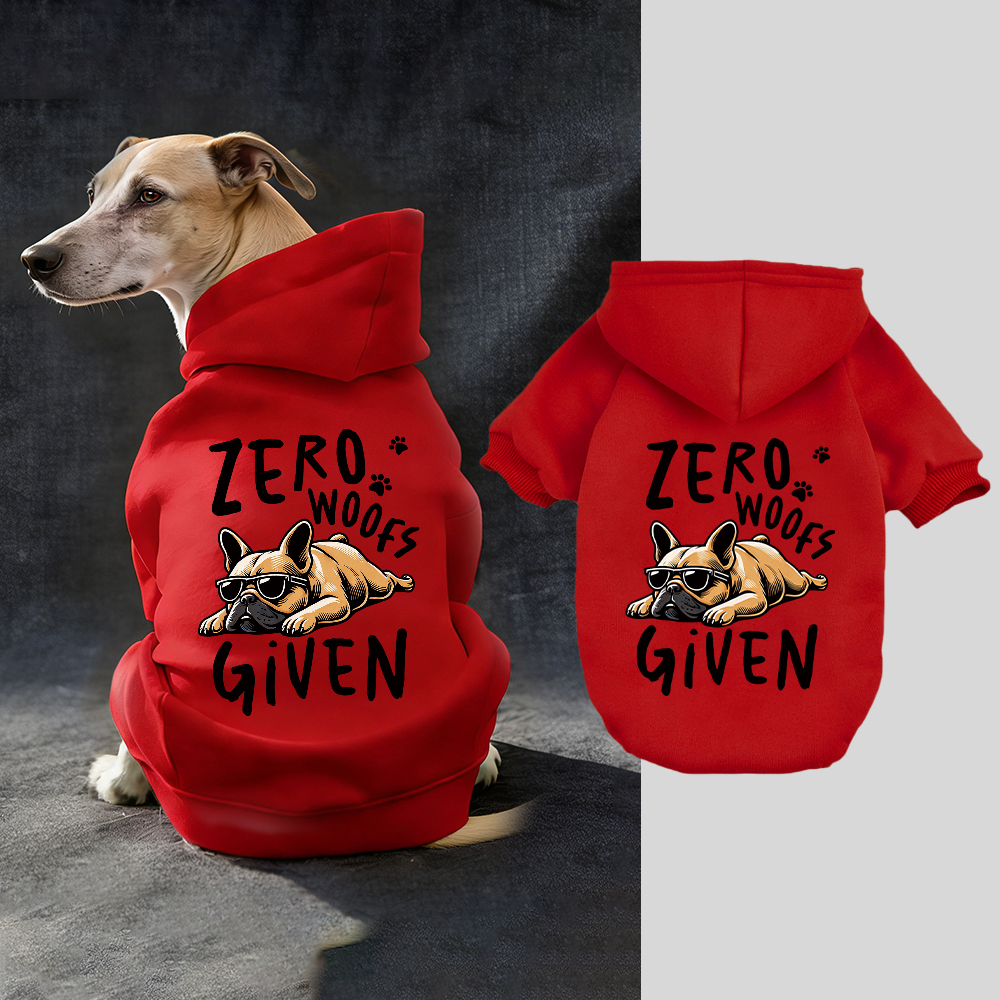 ZERO WOOFS GIVEN Puppy Hoodie | BKPet332