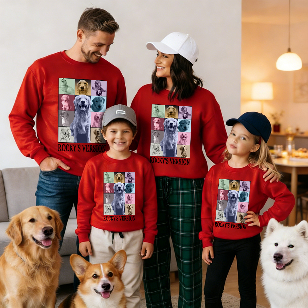 Personalized Pet Version Collage Crew Neck Sweatshirt | BKPet352