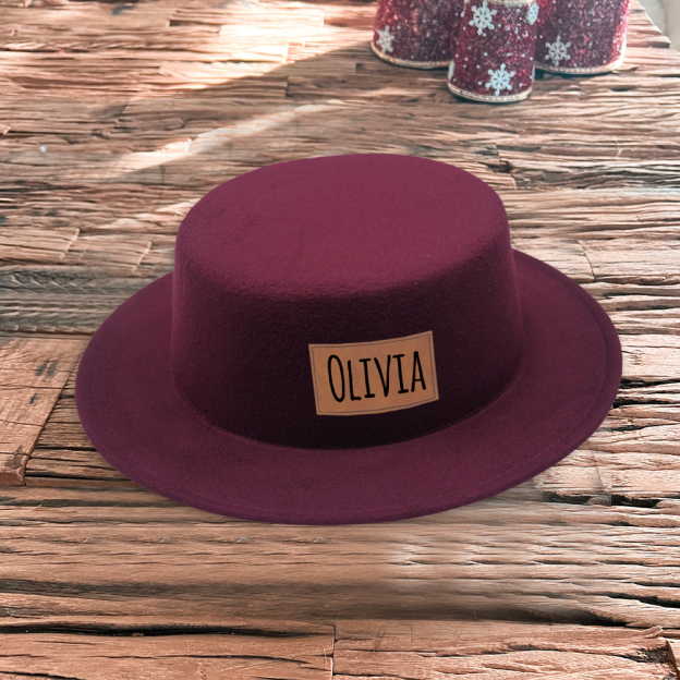 Personalized Leather Patch Jazz Hat for Comfort & Unique | CWBeach104