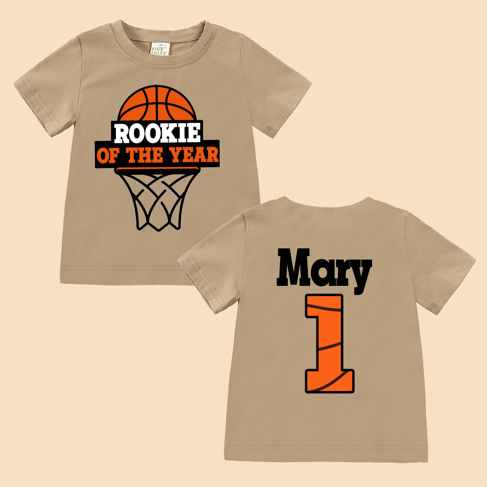 Personalized Basketball Rookie Of The Year Birthday T-Shirt | inBirth03