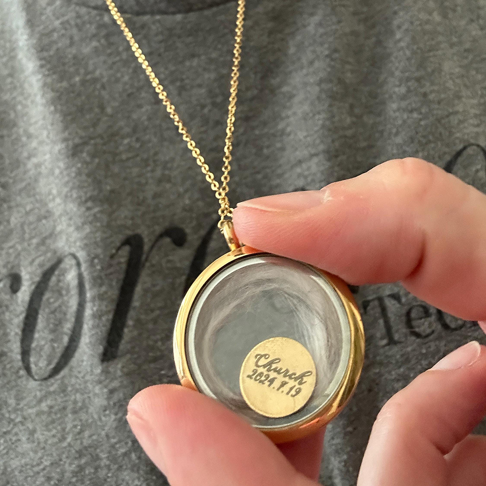 Personalized Pet Precious Memory Glass Locket Jewelry | BKPet364