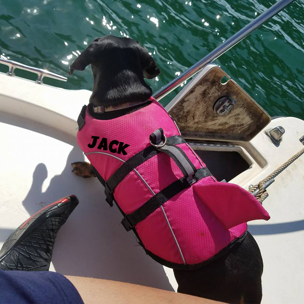 Personalized Pet Swimming Buoyancy Reflective Safety Shark Vest | BKPet407