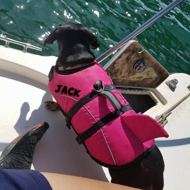 Personalized Pet Swimming Buoyancy Reflective Safety Shark Vest | BKPet407
