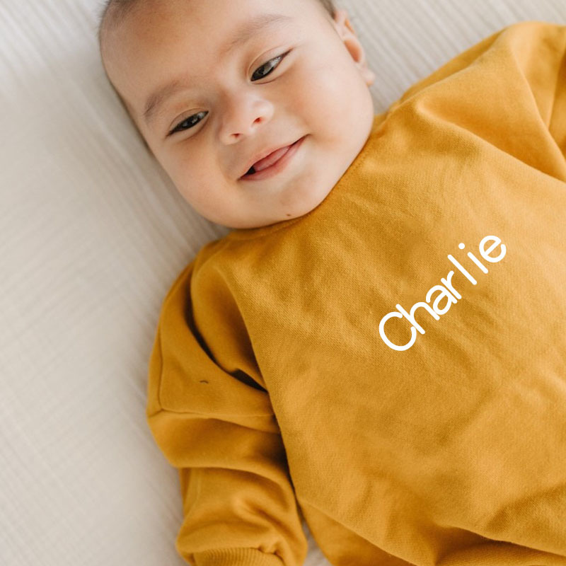 Personalized Kids Cozy Soft Sweatshirt Romper | inRomper02