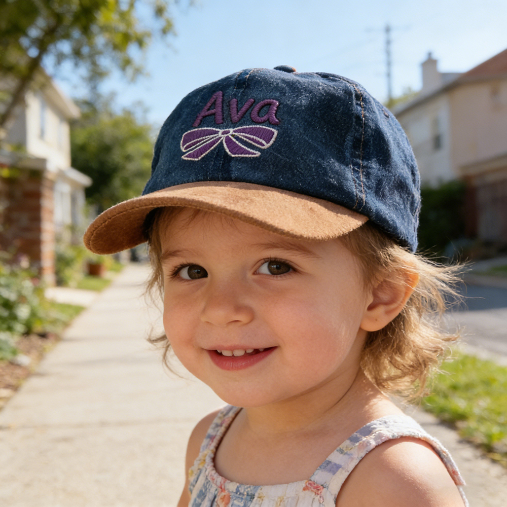 Personalized Embroidery Kid Denim Baseball Hat | CWBeach217