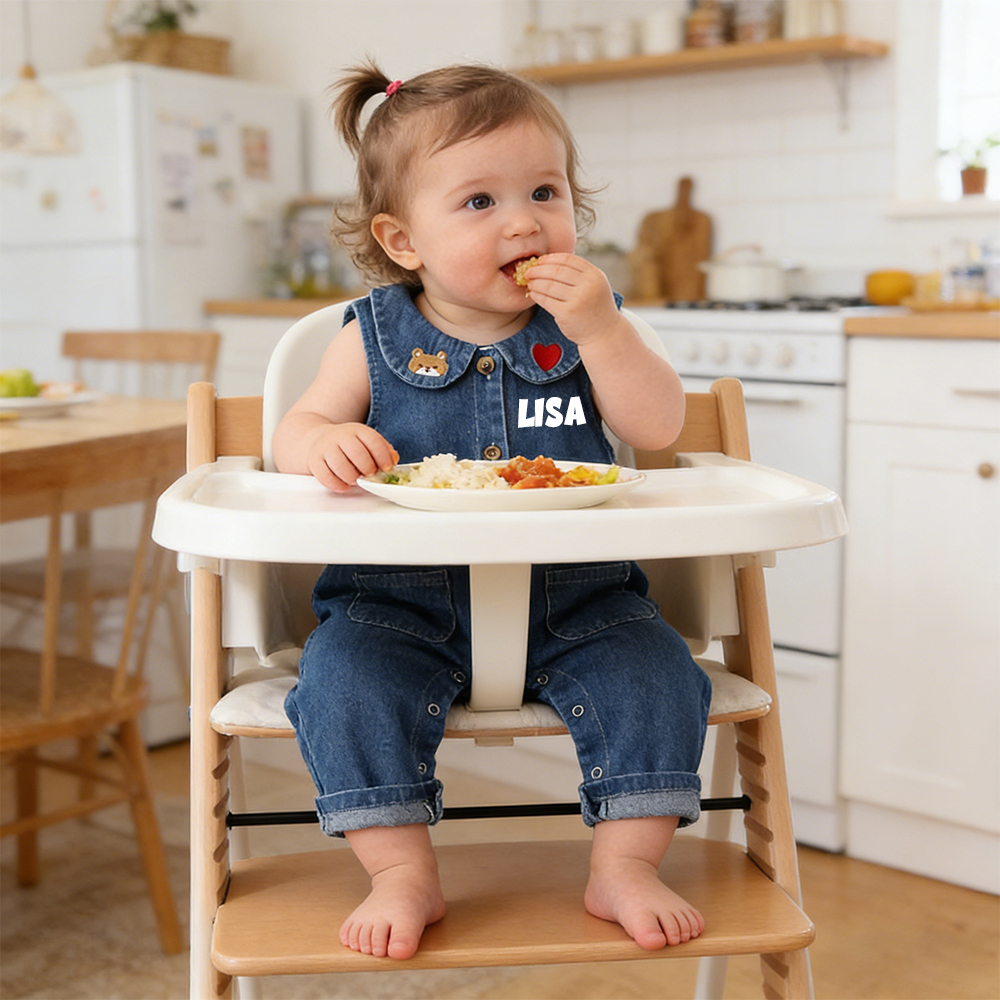 Personalized Baby Lovely Cozy Denim Overalls | CWBaby455