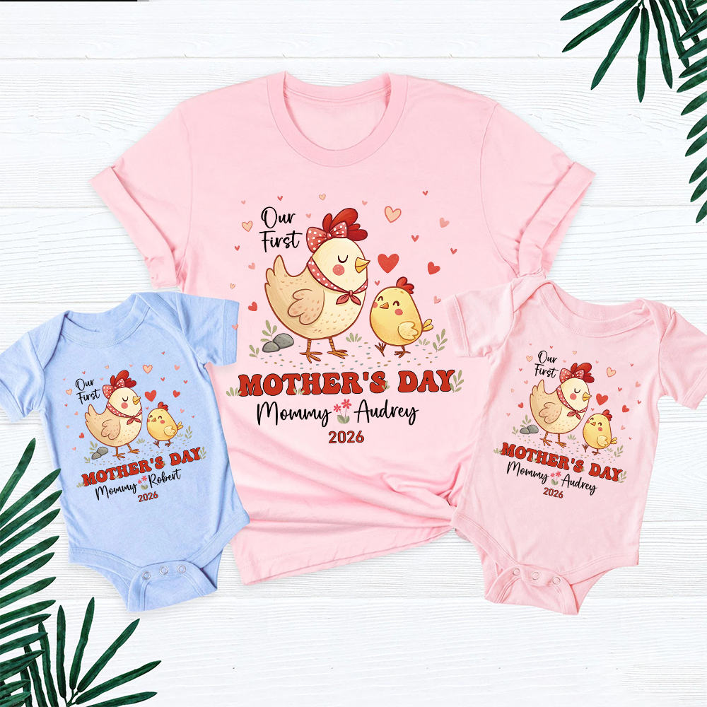 Personalized First Mother's Day Mommy and Baby Outfit | CWFamily128