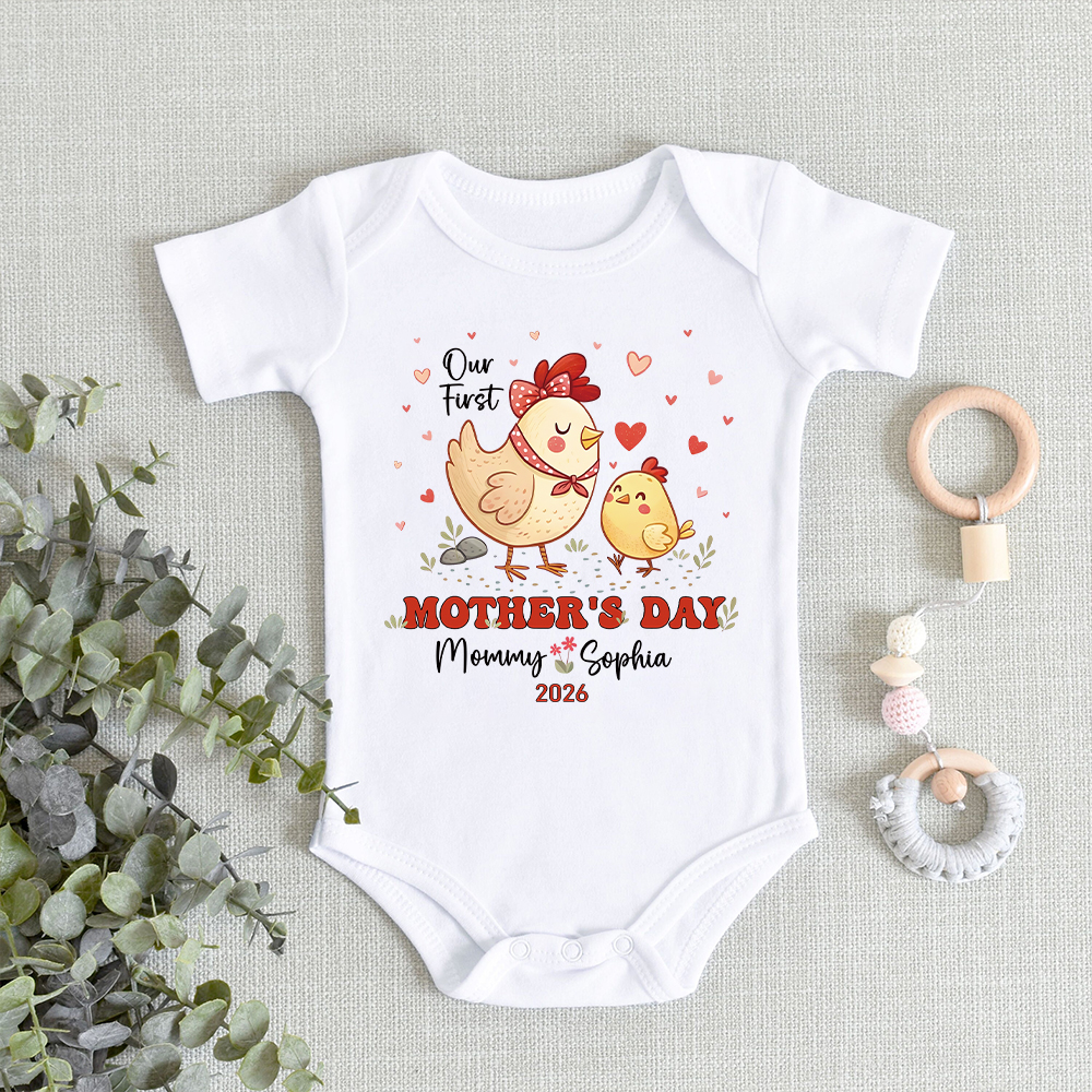 Personalized First Mother's Day Mommy and Baby Outfit | CWFamily128