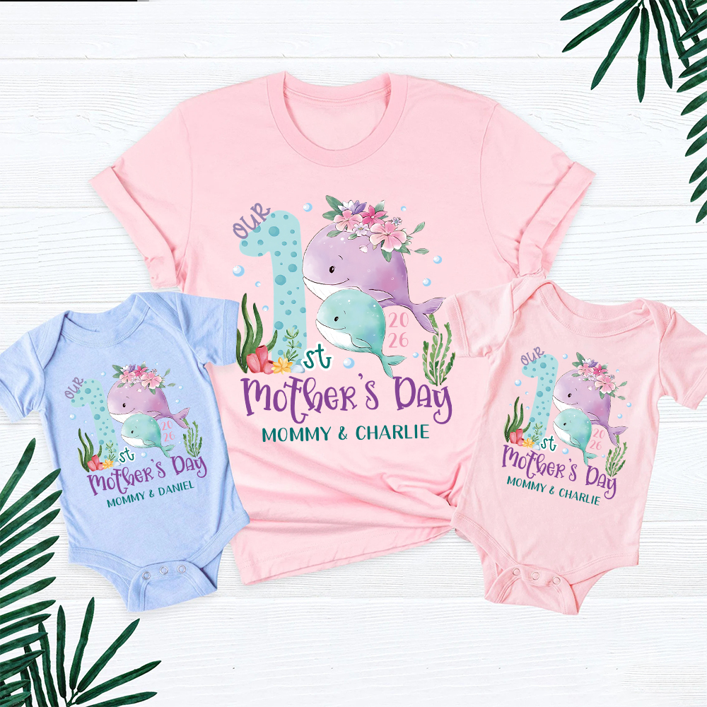 Personalized First Mother's Day Mommy and Baby Outfit | CWFamily129