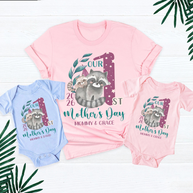 Personalized First Mother's Day Mommy and Baby Outfit | CWFamily131