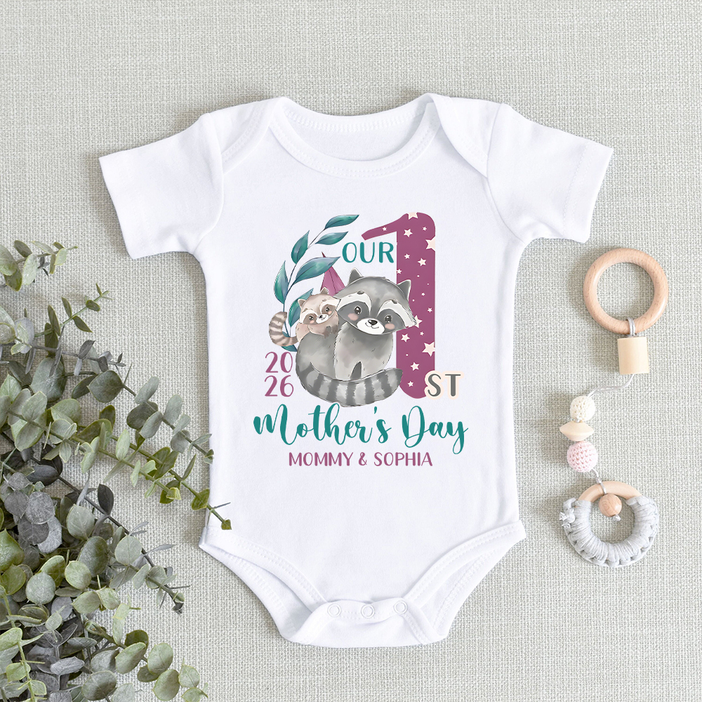 Personalized First Mother's Day Mommy and Baby Outfit | CWFamily131