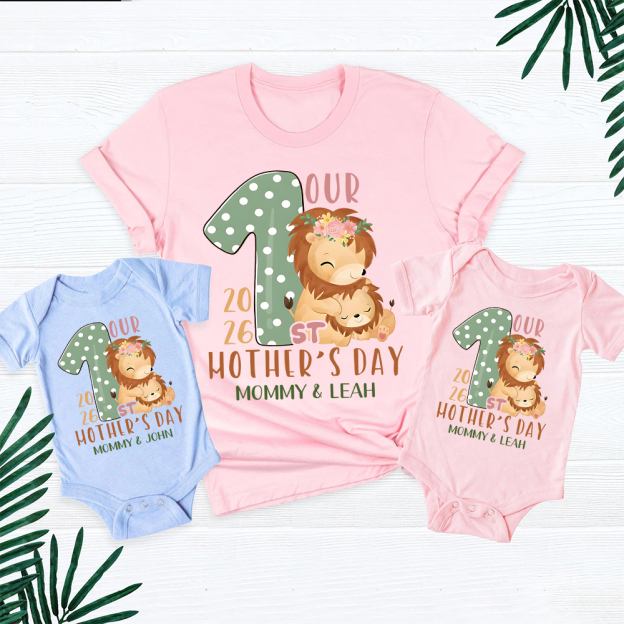 Personalized First Mother's Day Mommy and Baby Outfit | CWFamily132