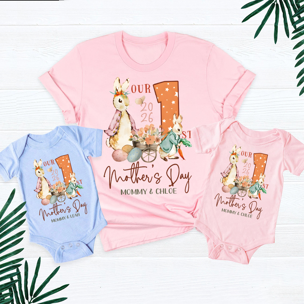 Personalized First Mother's Day Mommy and Baby Outfit | CWFamily133