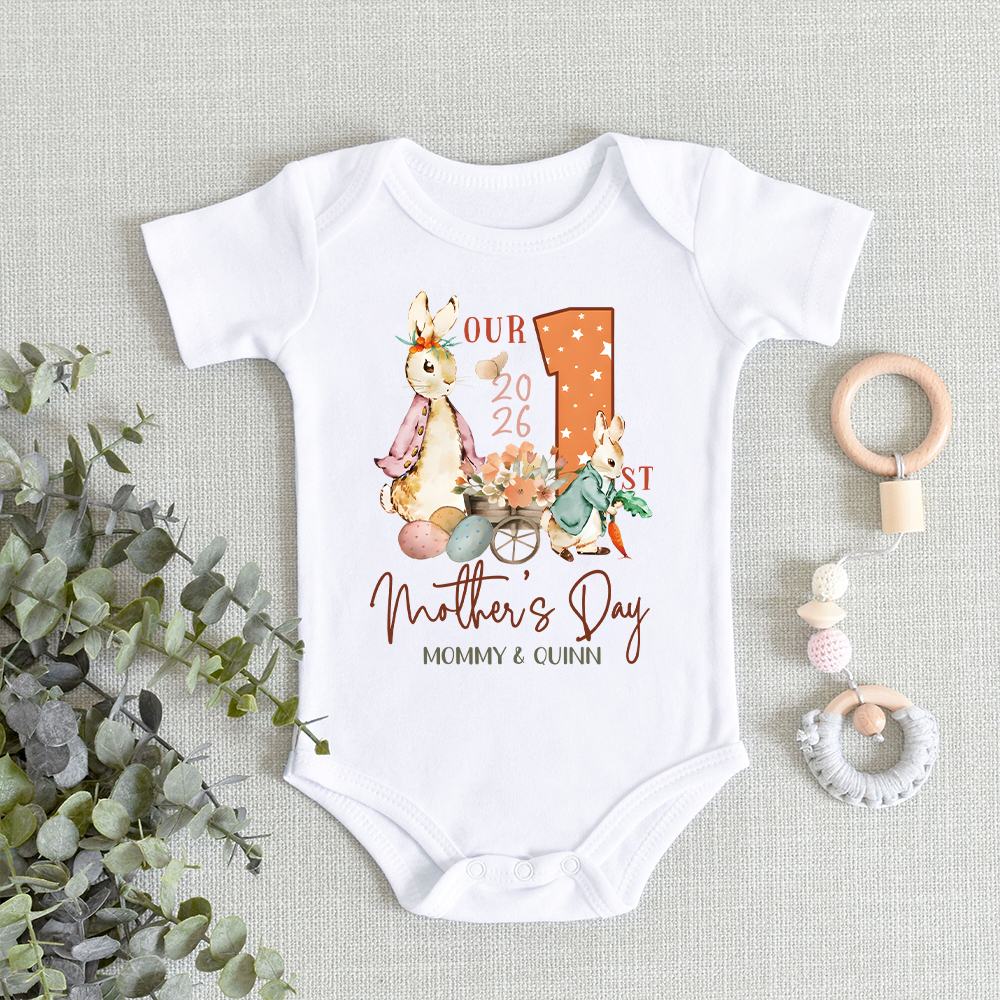 Personalized First Mother's Day Mommy and Baby Outfit | CWFamily133