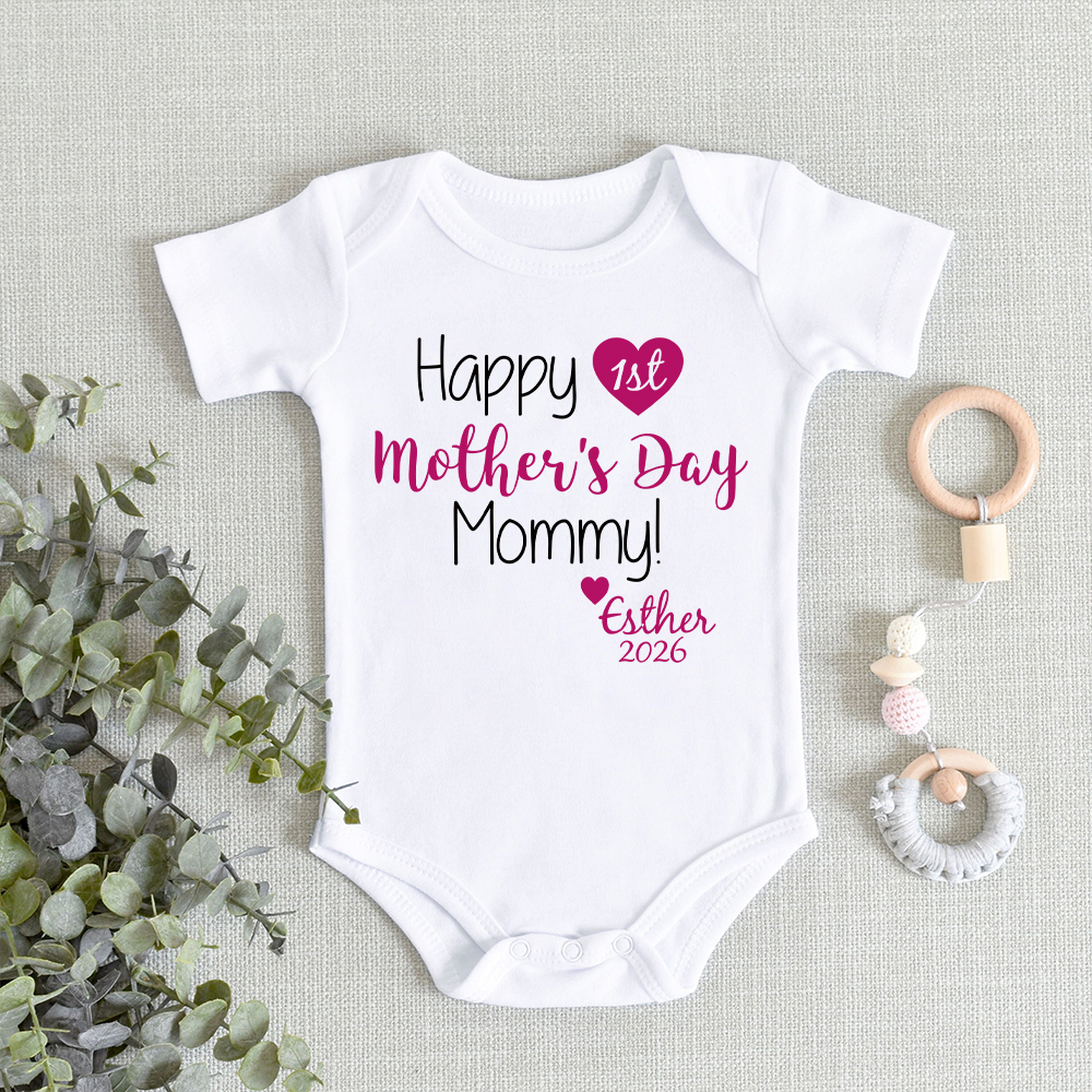 Personalized First Mother's Day Mommy and Baby Outfit | CWFamily139
