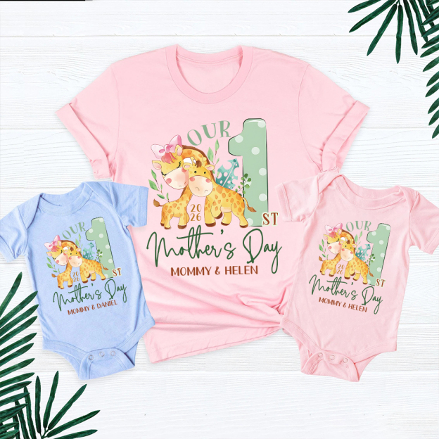 Personalized First Mother's Day Mommy and Baby Outfit | CWFamily135