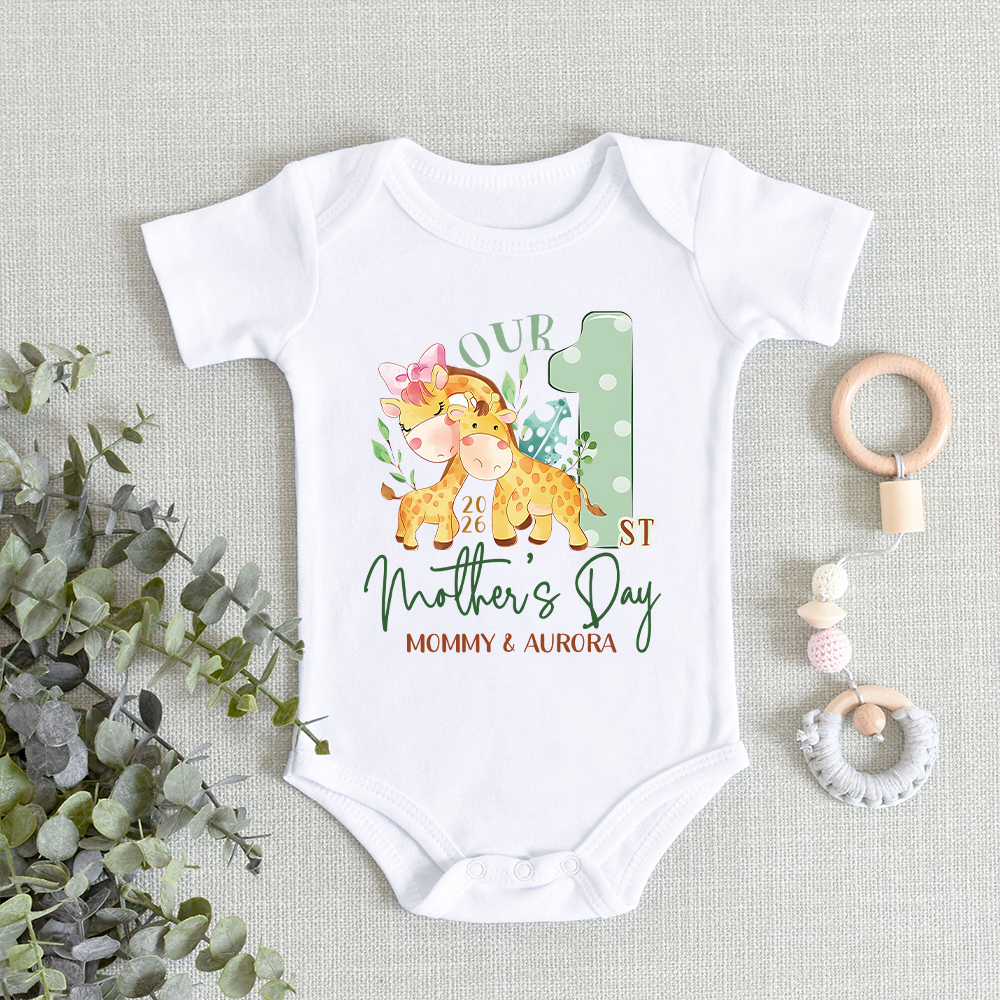 Personalized First Mother's Day Mommy and Baby Outfit | CWFamily135
