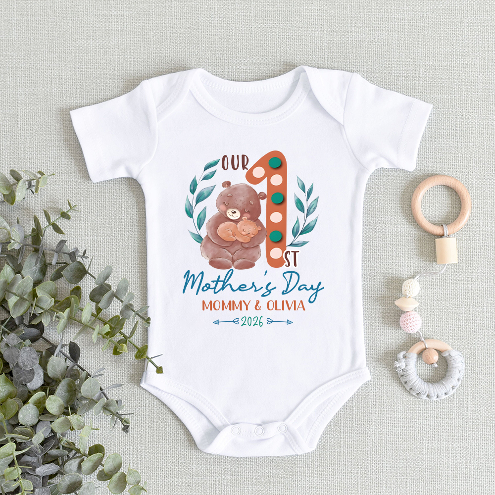 Personalized First Mother's Day Mommy and Baby Outfit | CWFamily136
