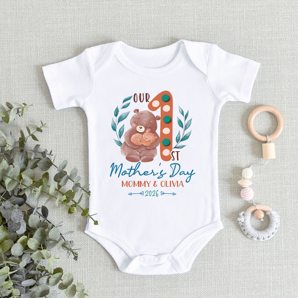 Personalized First Mother's Day Mommy and Baby Outfit | CWFamily136