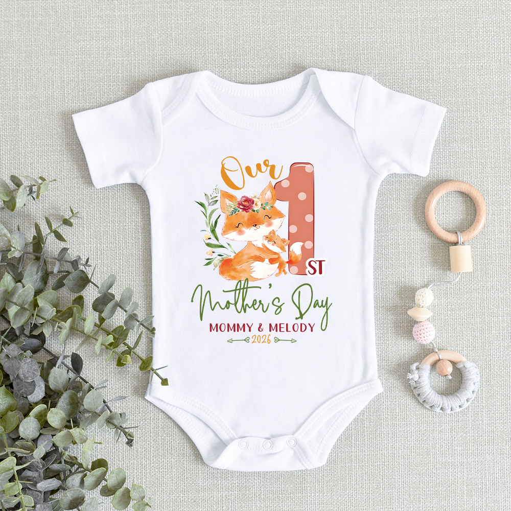 Personalized First Mother's Day Mommy and Baby Outfit | CWFamily137