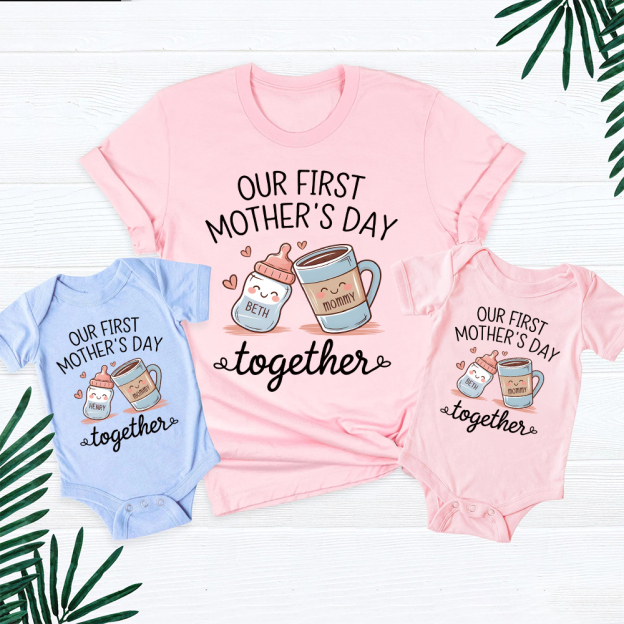 Personalized First Mother's Day Mommy and Baby Outfit | CWFamily141