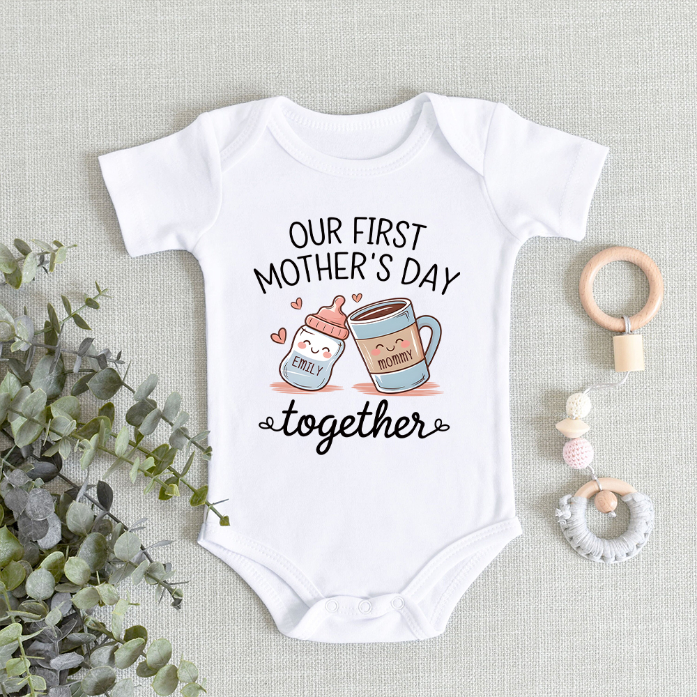 Personalized First Mother's Day Mommy and Baby Outfit | CWFamily141