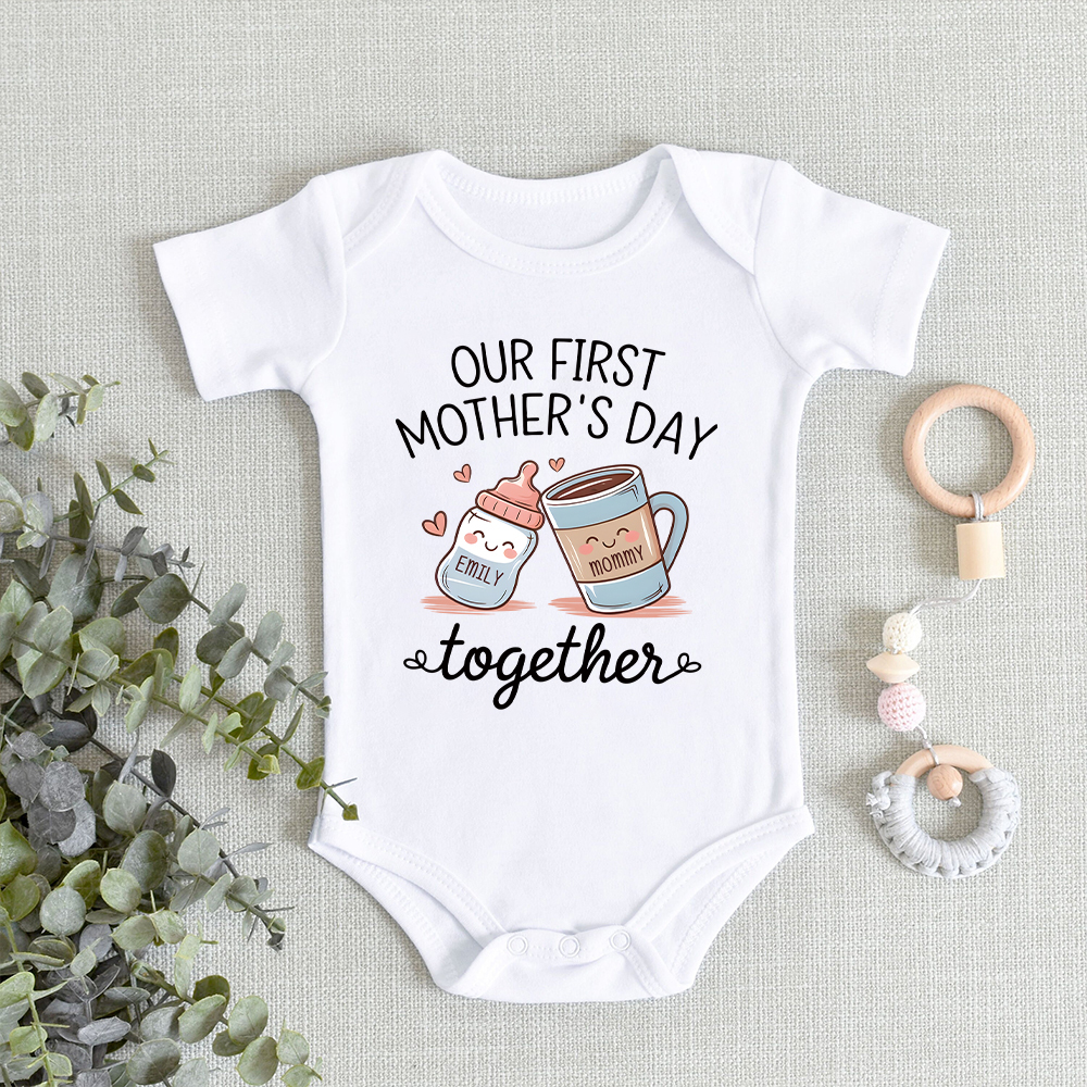 Personalized First Mother's Day Mommy and Baby Outfit | CWFamily141