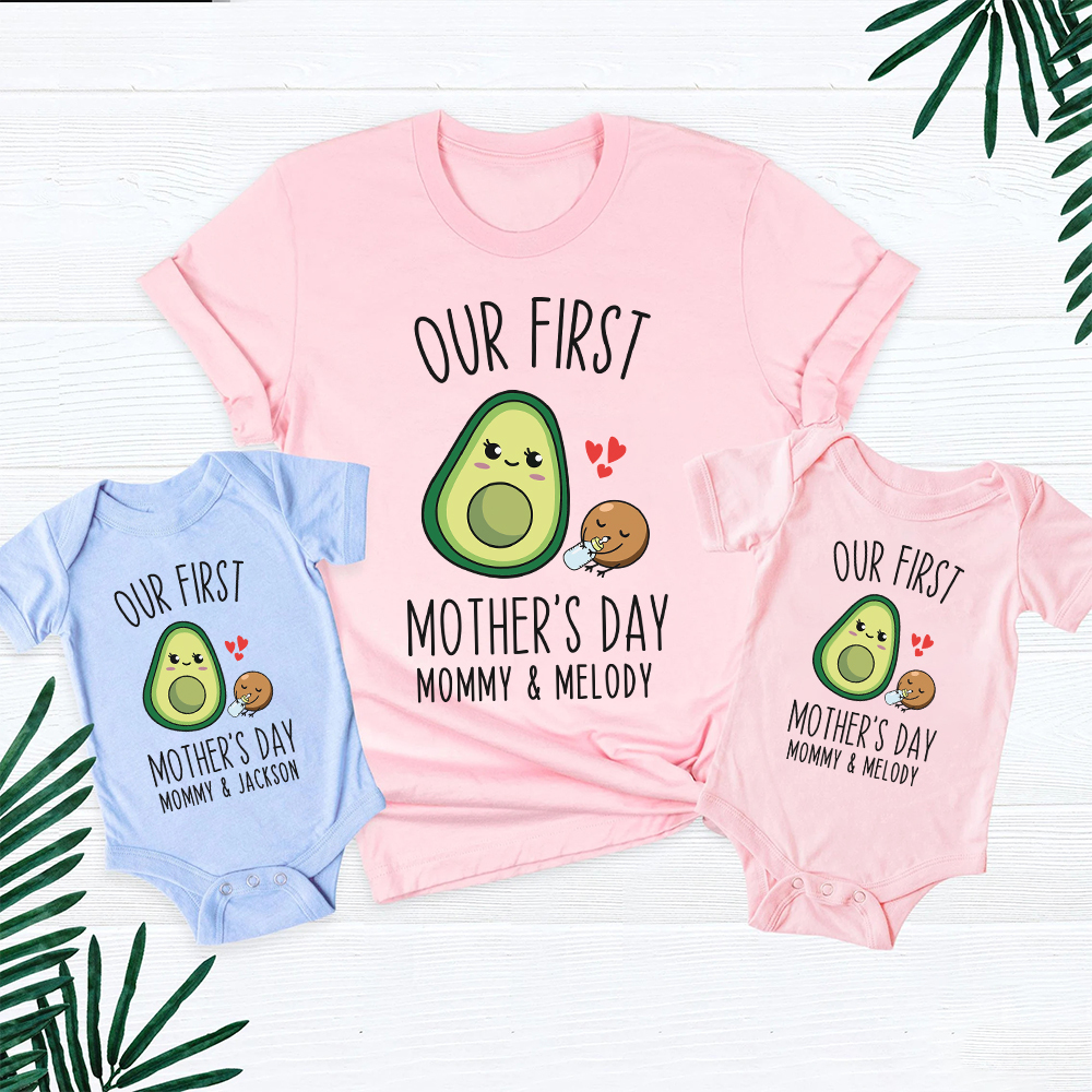 Personalized First Mother's Day Mommy and Baby Outfit | CWFamily143