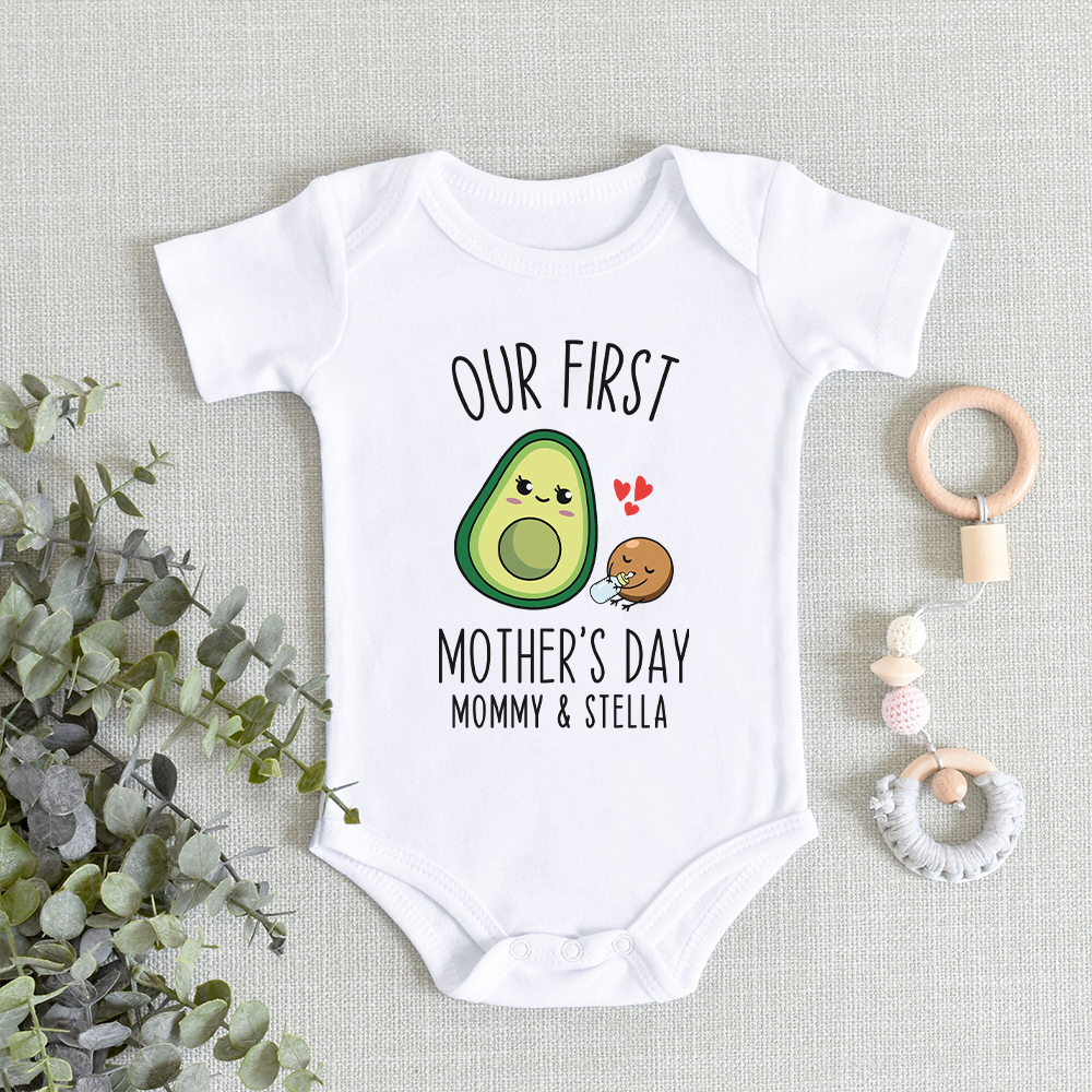 Personalized First Mother's Day Mommy and Baby Outfit | CWFamily143