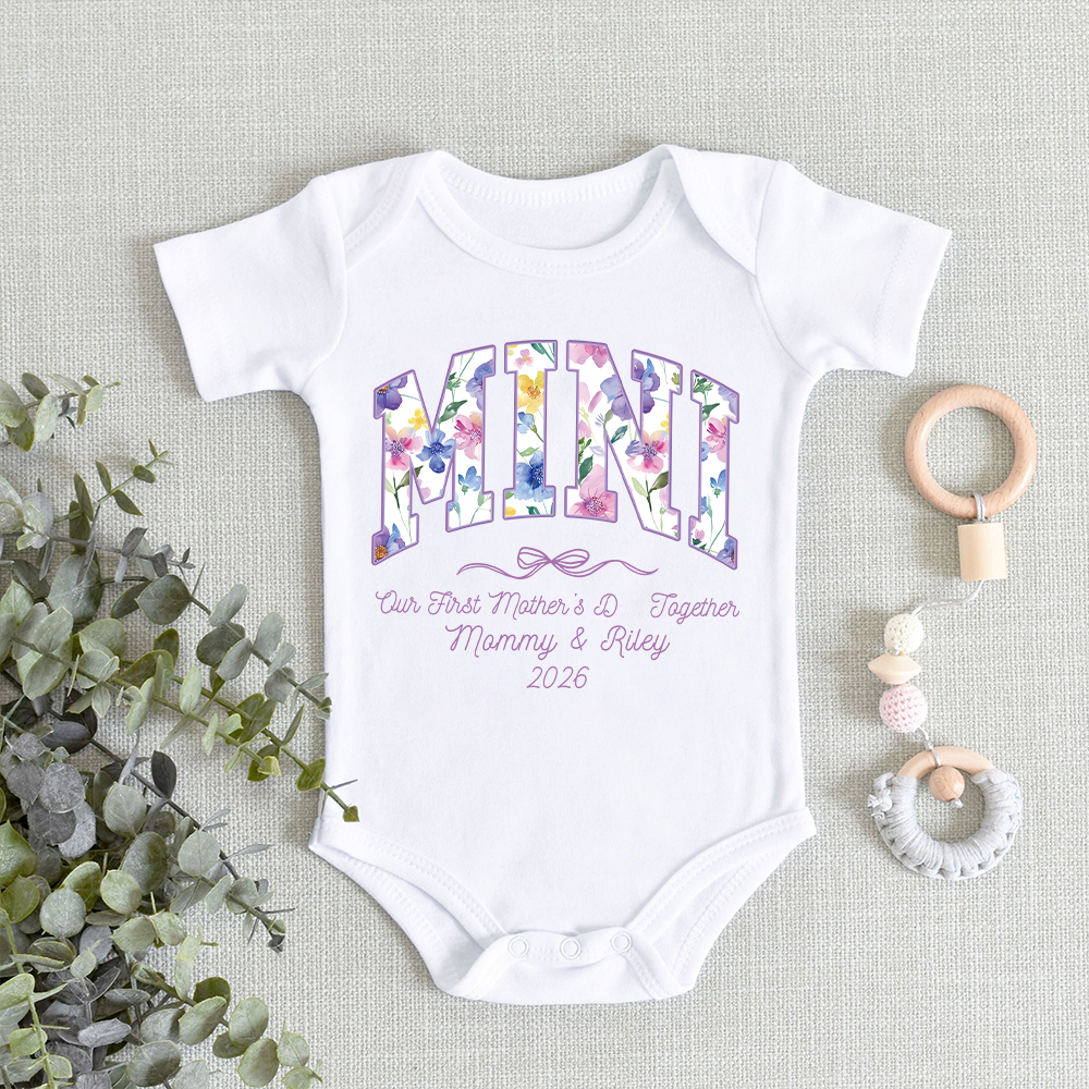 Personalized First Mother's Day Mommy and Baby Outfit | CWFamily145