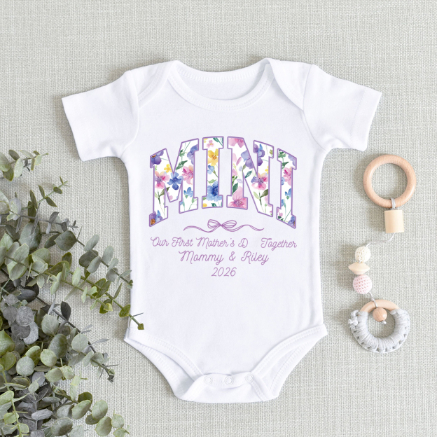 Personalized First Mother's Day Mommy and Baby Outfit | CWFamily145